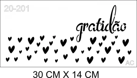 Stencil GRATIDÃO20-201
