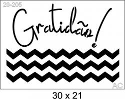 Stencil GRATIDÃO 20-205