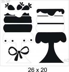 Stencil Bolo - Arte em Cortes