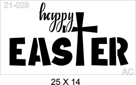 Stencil   Happy Easter  21-028