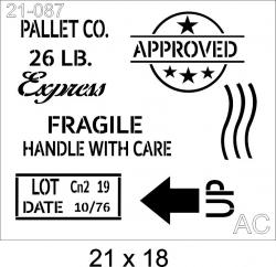 Stencil   Pallet / Fragile    21-087
