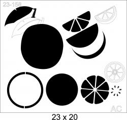 Stencil  Laranja- Arte em Cortes