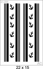 Stencil Listra c/ ancora 21-209