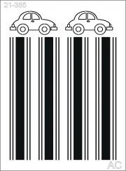 Stencil   Listras  Carrinho -21-385