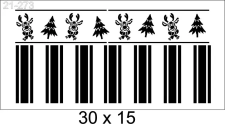 Stencil   Listras Natal Renna - -21-273