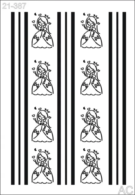 Stencil  Listras Princesa-21-387