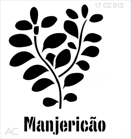 Stencil Manjericão   17coz012