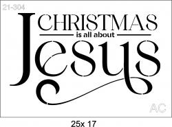 Stencil   Christmas  Jesus    21-304