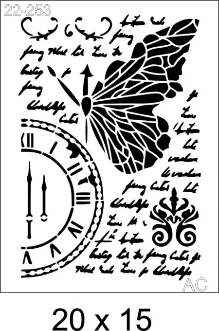 Stencil Mixed Media  22-253