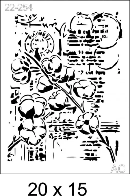 Stencil Mixed Media  22-254