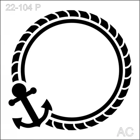 Stencil Moldura c/ âncora  22-104