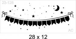 Stencil Bandeirinhas  23-126