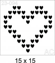 Stencil Moldura Corações 23-094