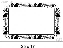 Stencil  Moldura  Natal 21-318