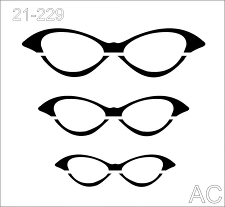 Stencil   Óculos Gatinha Cod   21-229