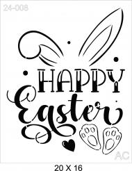 Stencil Happy Easter 24-008