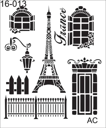 Stencil  PARIS     16vr013