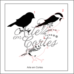 Stencil PASSAROS  16vr019