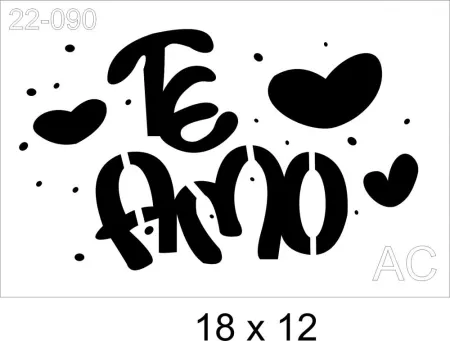 Stencil Te Amo 22-090