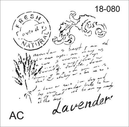Stencil Texto CALIGRAFIA 18-080