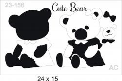 Stencil  Ursinho Cute Bear- Arte em Cortes