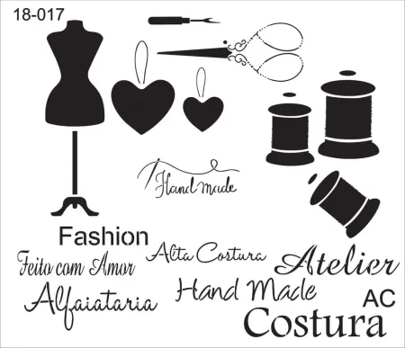 Stencils  Ateliê de costura  18-017