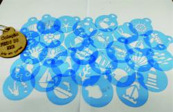 Stencils em miniatura Fundo do Mar  20min016