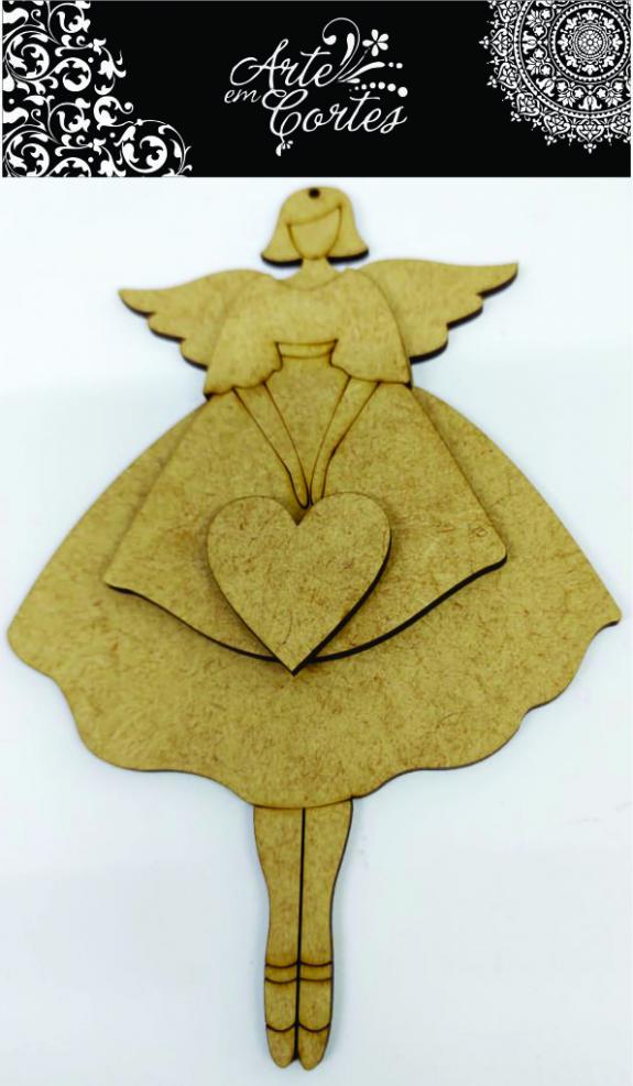 Aplique em mdf Anjinha 20-293