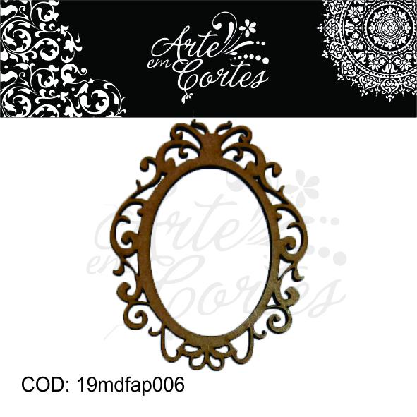 Aplique em MDF moldura em arabesco 19mdfap066