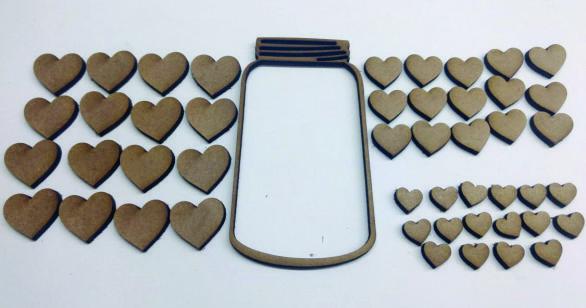 Aplique em MDF POTE DE AMOR ARTE EM CORTES By DANI ADAMI - 20mdfdani014