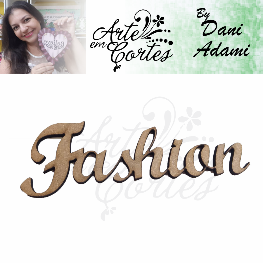 Aplique em MDF FASHION  ARTE EM CORTES By DANI ADAMI - 20mdfdani003