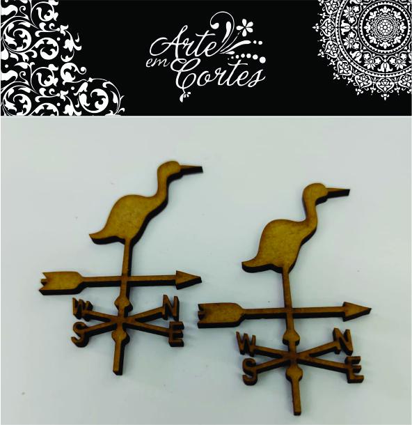 Aplique mdf  Veleta Garça 22-035
