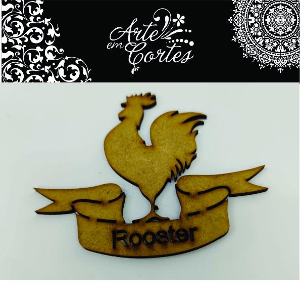 Aplique mdf  Rooster 22-036