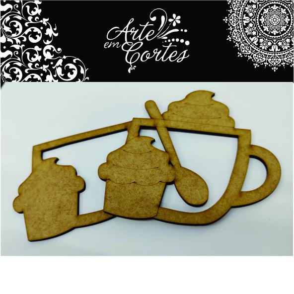 Aplique  SHAKER BOX Cup cake-22- 004