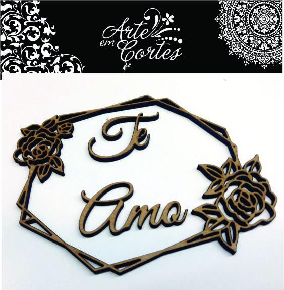 Apliques - moldura-te amo - COD 20mdfap239