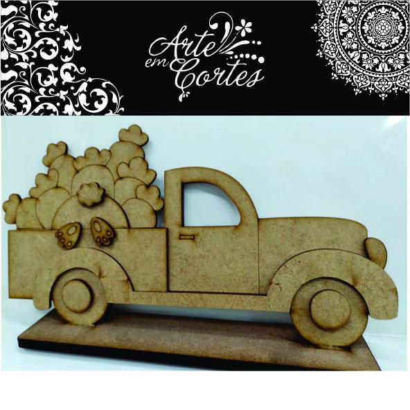 Enfeite de Mesa Red Truck Páscoa 21mdf 004
