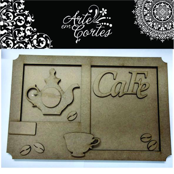 Kit em MDF. Placa CafŽ 19kit008