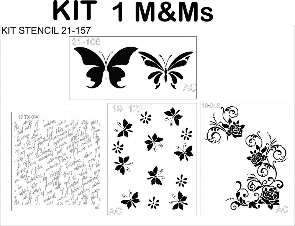 kit stencil 1 M&Ms- 157