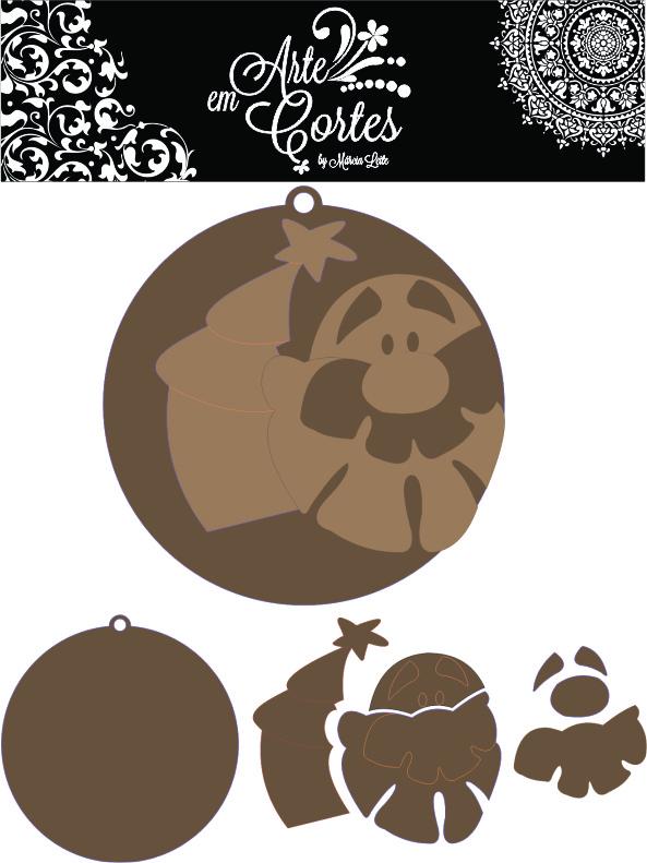 MDF-  Enfeite de Porta Noel  22-066