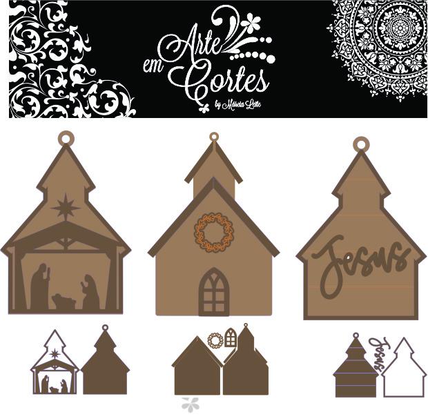 MDF-Enfeites de Natal 22-059