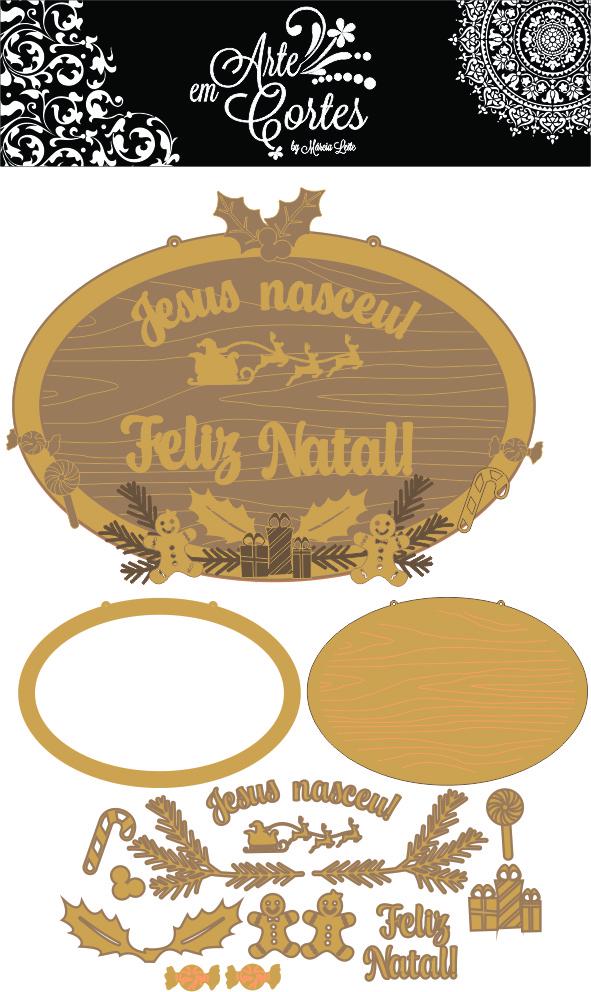 MDF-  Placa de Porta Oval  22-079