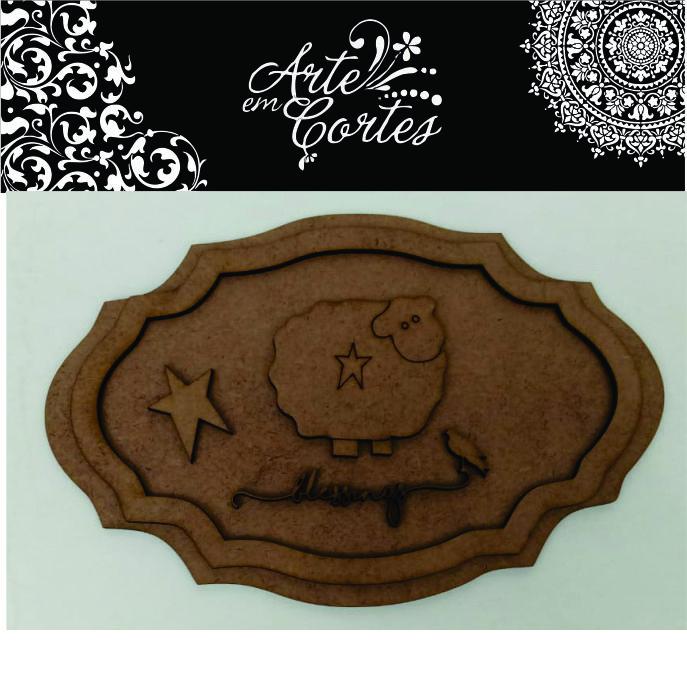 Placa em MDF. Placa Casinha Blessing 20-240