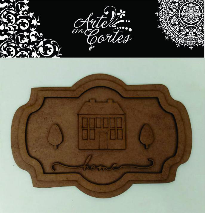 Placa em MDF. Placa Casinha Home 20-243