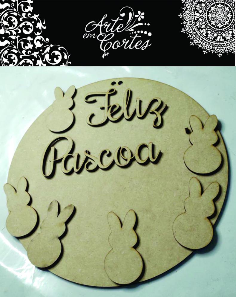 Placa Feliz Páscoa 21-027