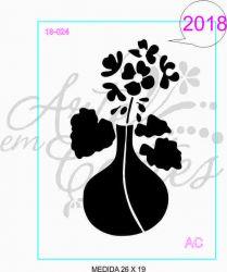 Stencil VASO C/ FLORES18f024