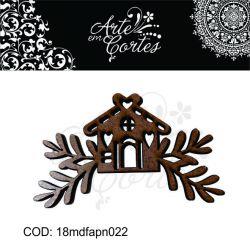 Aplique de CASA AZEVINHO 18mdfapn022