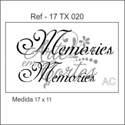 Stencil Texto MEMORIAS Cod - -17tx020