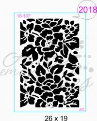 Stencil Fundo Folhas e flores 18fd107