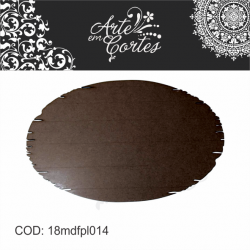Placa em MDF 3mm OVAL 18mdfpl014