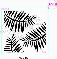 Stencil FOLHAS TROPICAIS COD: 18f114